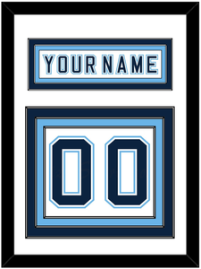 Maine Nameplate & Number (Back) - Home White - Triple Mat 1