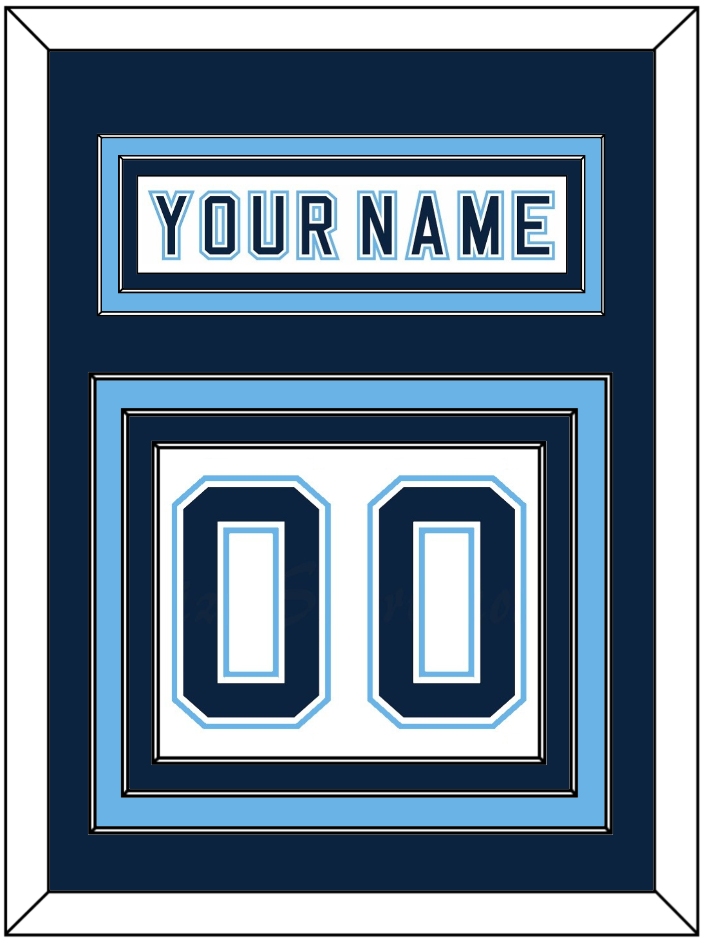 Maine Nameplate & Number (Back) - Home White - Premier Tier 2
