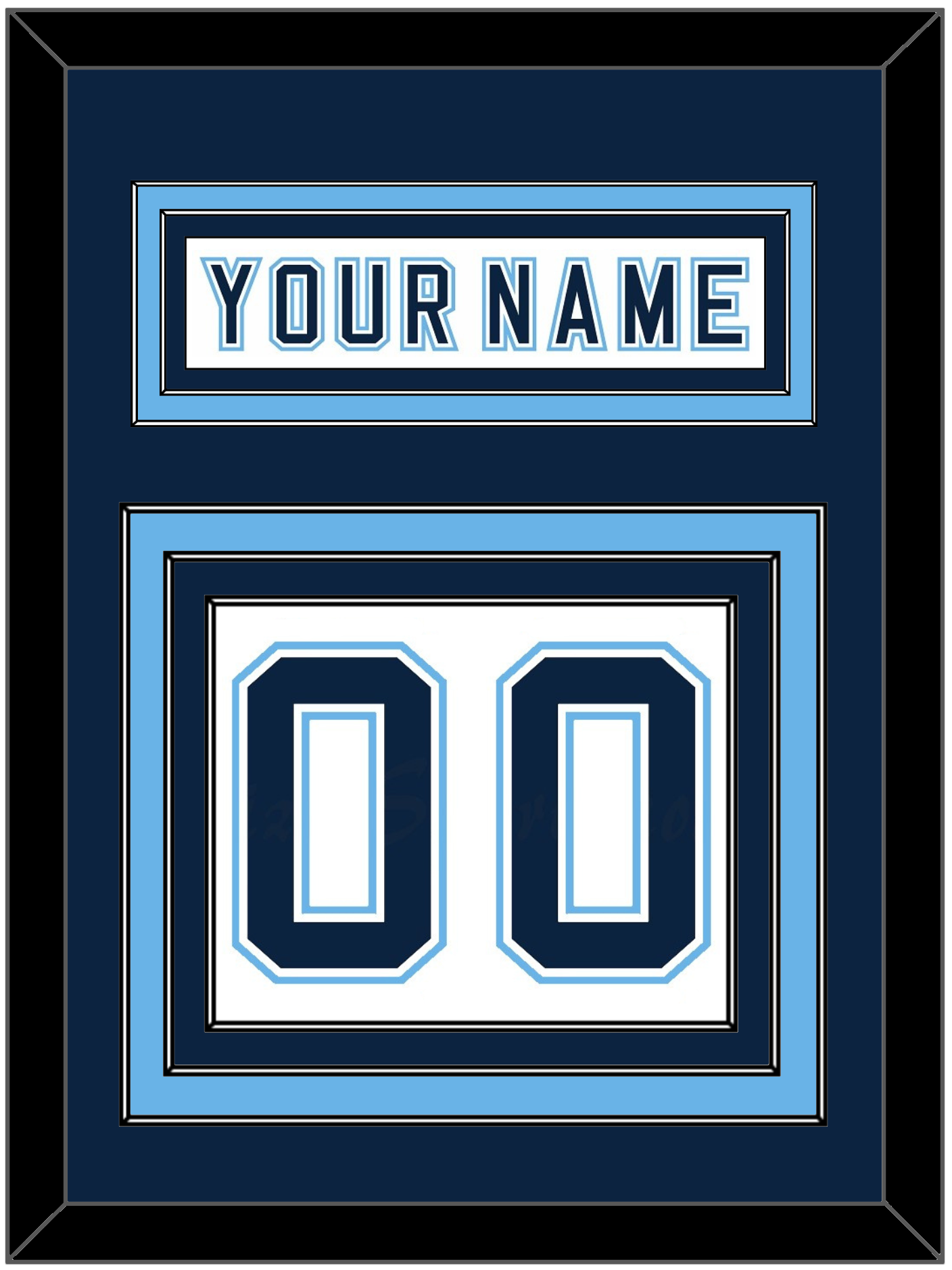 Maine Nameplate & Number (Back) - Home White - Premier Tier 2