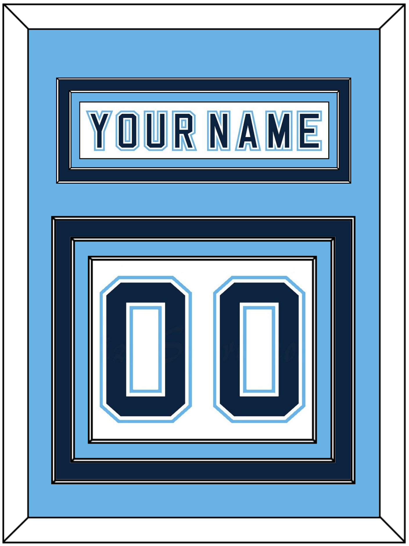 Maine Nameplate & Number (Back) - Home White - Premier Tier 3
