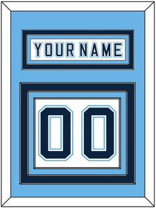 Maine Nameplate & Number (Back) - Home White - Triple Mat 3