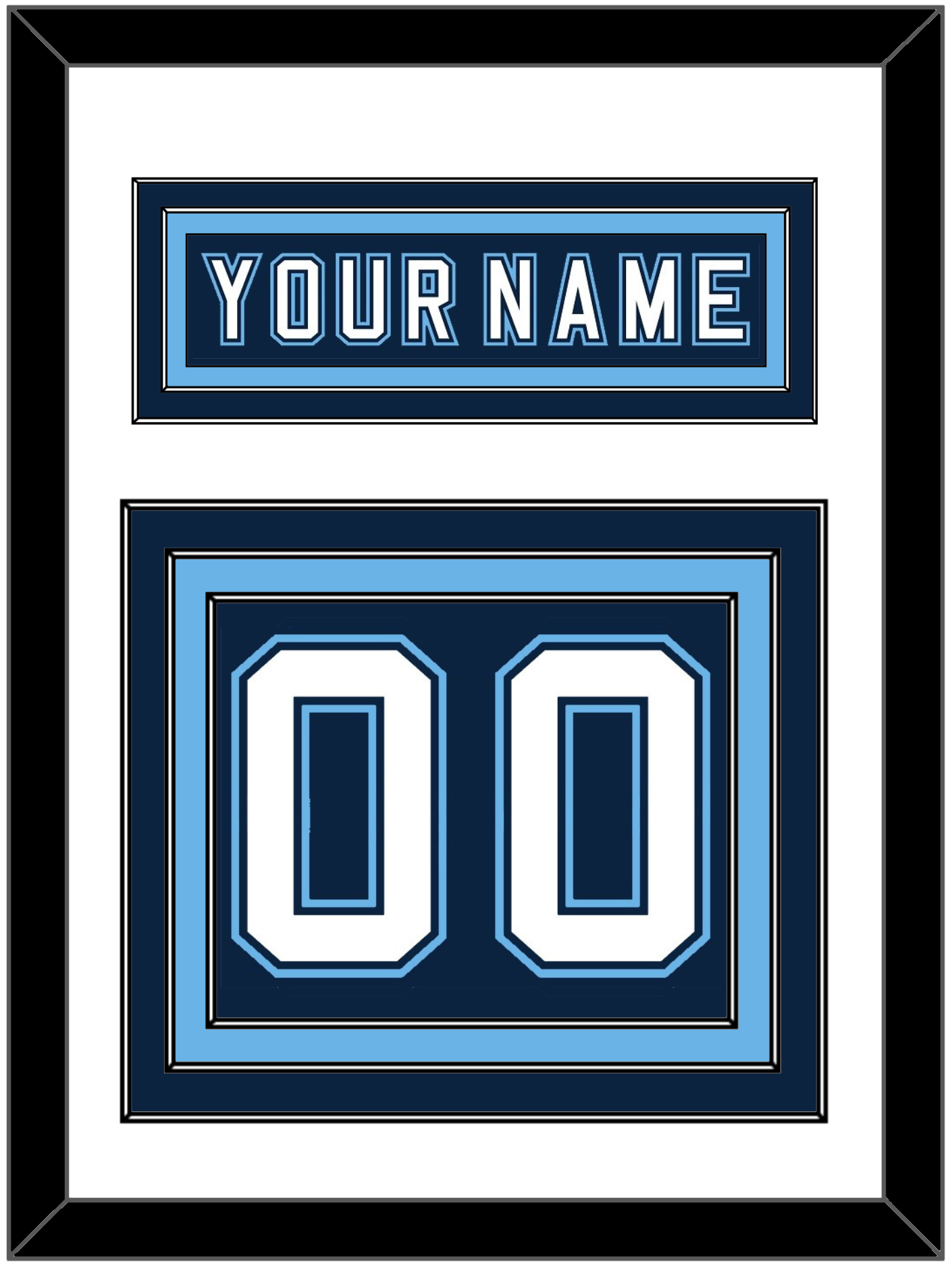 Maine Nameplate & Number (Back) - Road Navy Blue - Premier Tier 1
