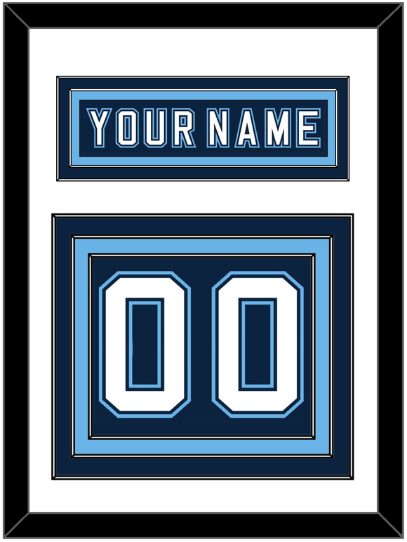 Maine Nameplate & Number (Back) - Road Navy Blue - Triple Mat 1