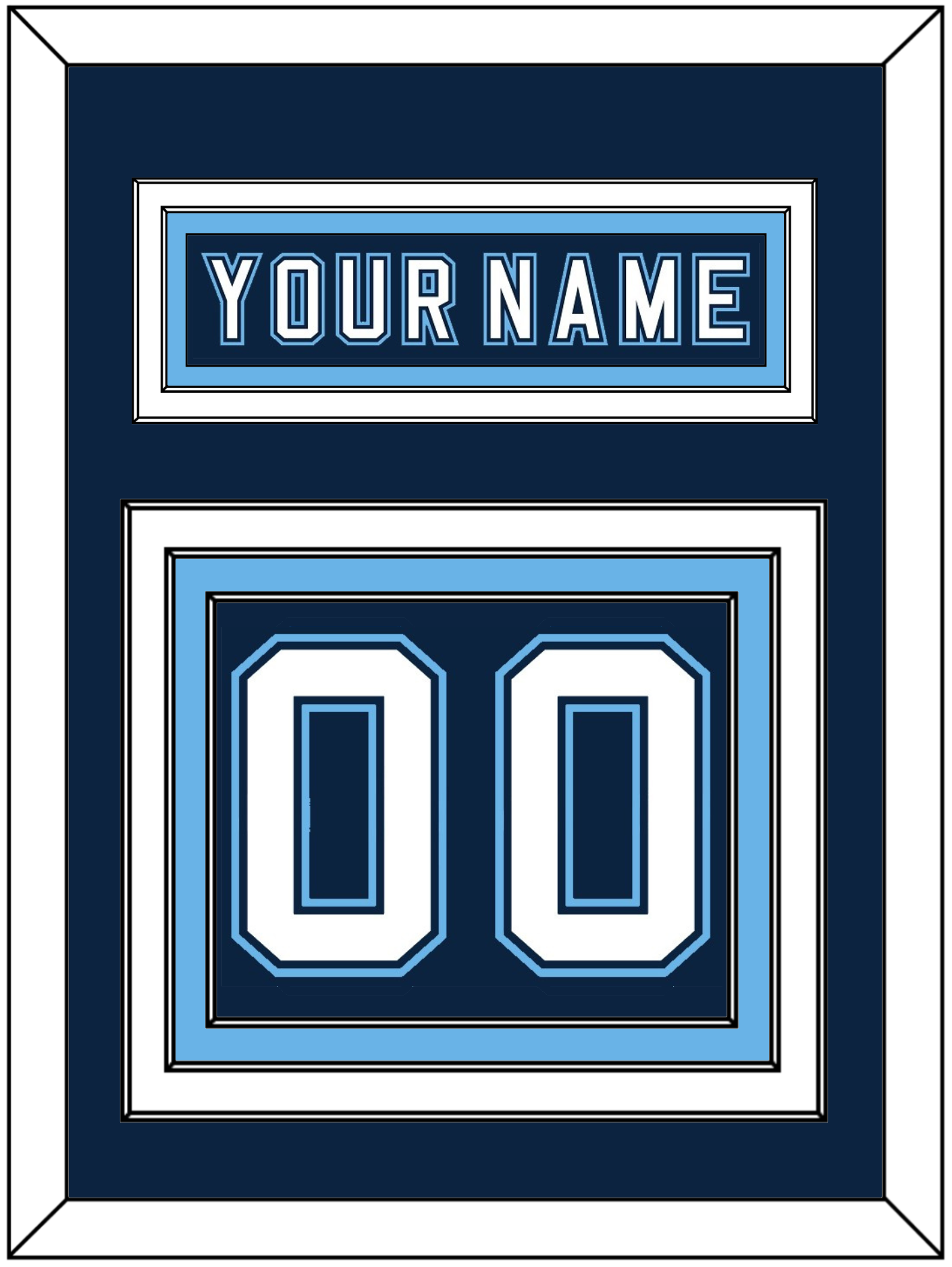 Maine Nameplate & Number (Back) - Road Navy Blue - Premier Tier 2