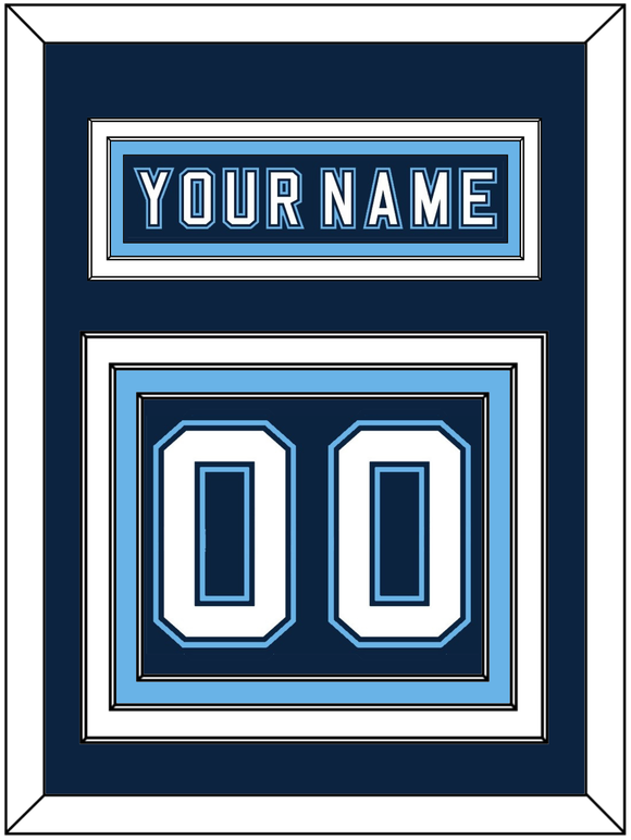 Maine Nameplate & Number (Back) - Road Navy Blue - Triple Mat 2