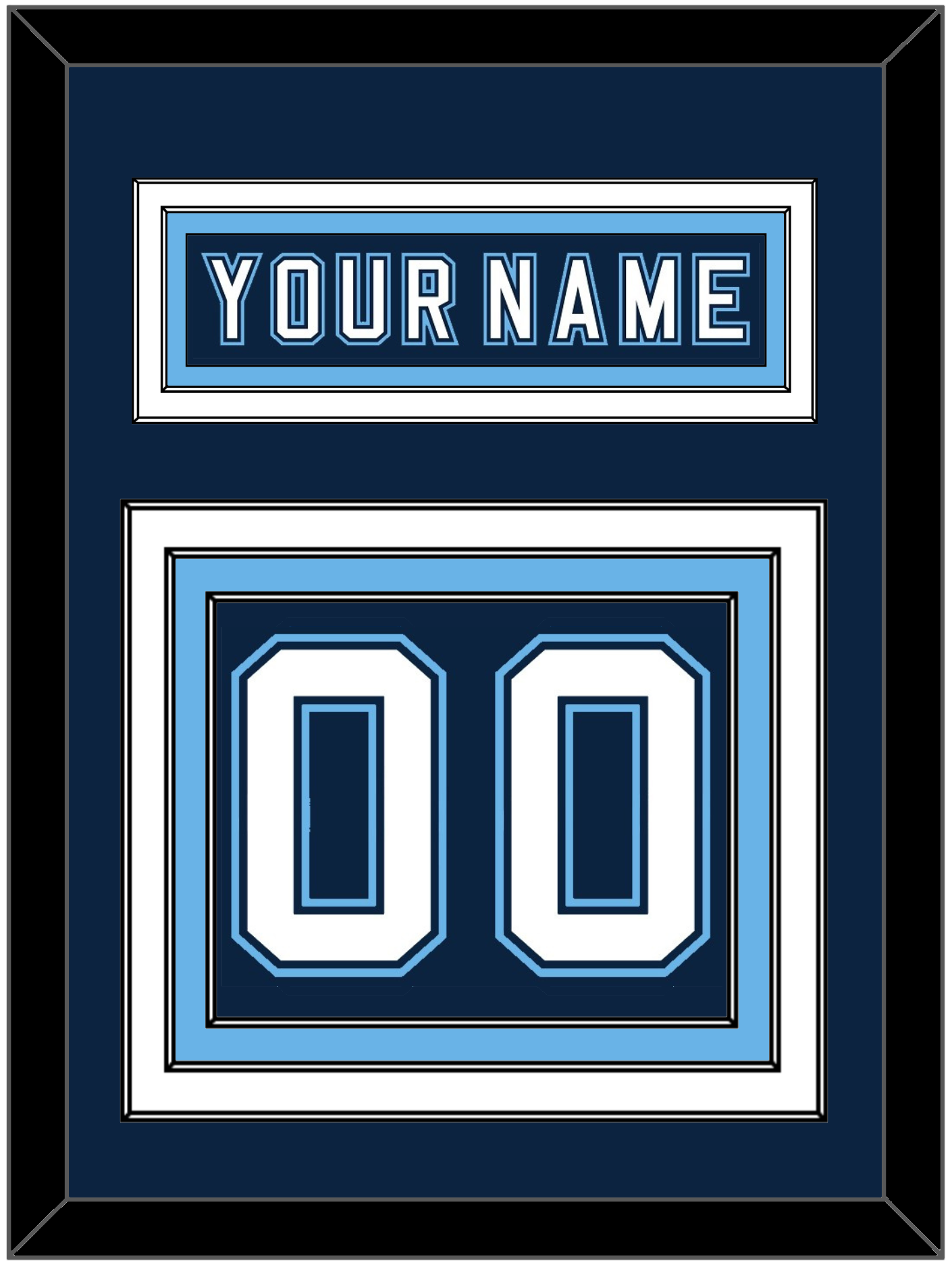 Maine Nameplate & Number (Back) - Road Navy Blue - Premier Tier 2