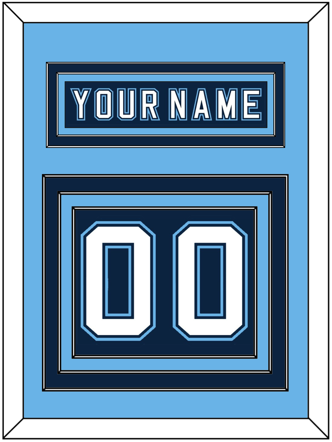 Maine Nameplate & Number (Back) - Road Navy Blue - Premier Tier 3