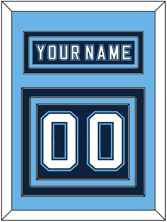 Maine Nameplate & Number (Back) - Road Navy Blue - Triple Mat 3