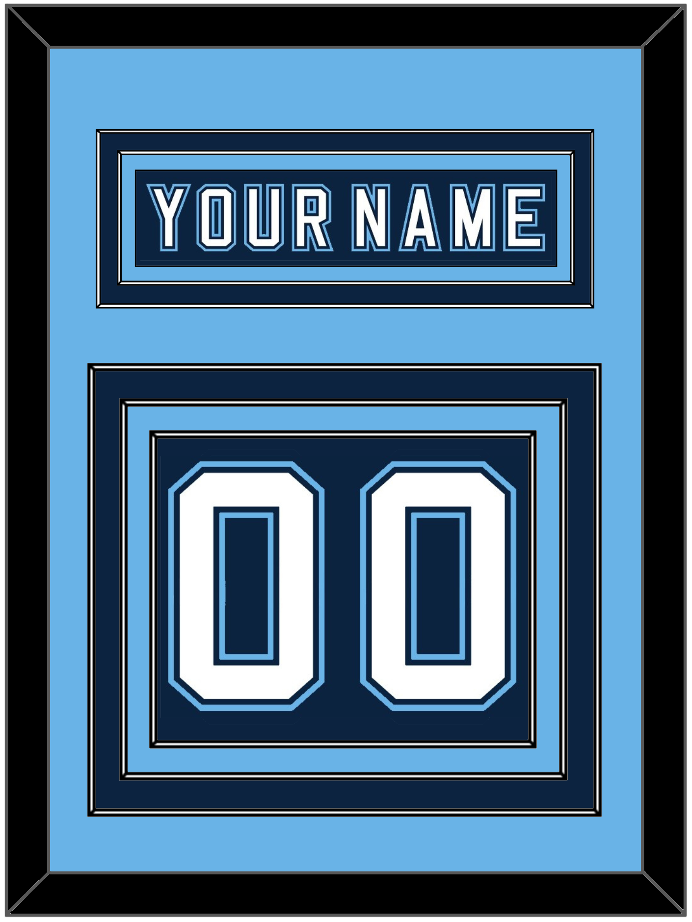 Maine Nameplate & Number (Back) - Road Navy Blue - Premier Tier 3