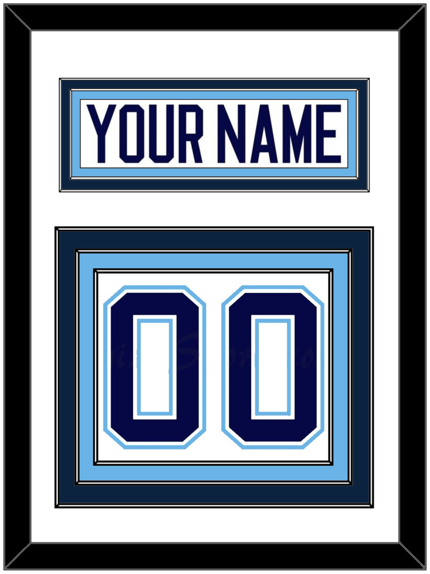 Maine Nameplate & Number (Back) - Home White (1994-2008) - Premier Tier 1