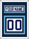 Maine Nameplate & Number (Back) - Home White (1994-2008) - Triple Mat 2