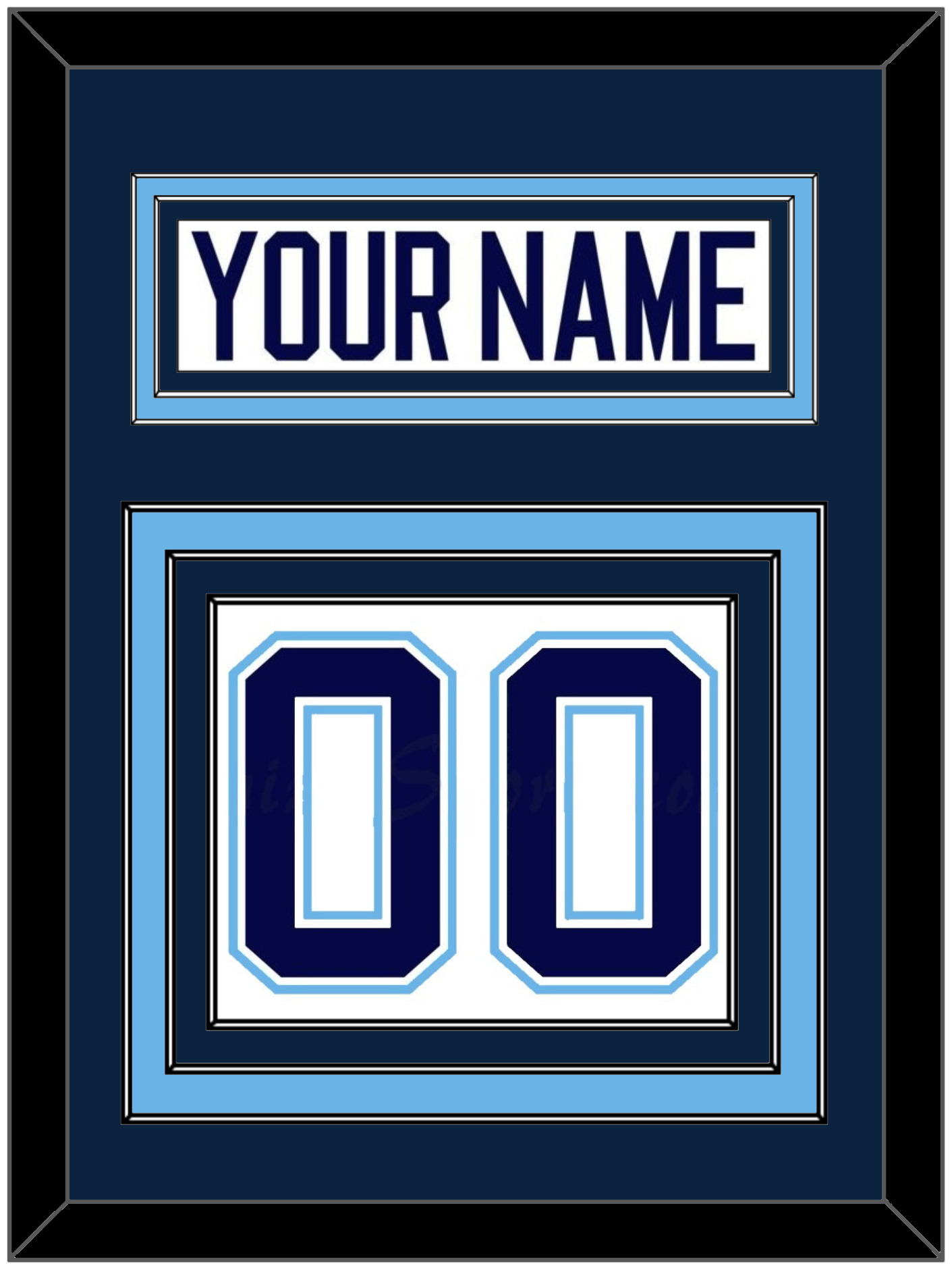 Maine Nameplate & Number (Back) - Home White (1994-2008) - Premier Tier 2