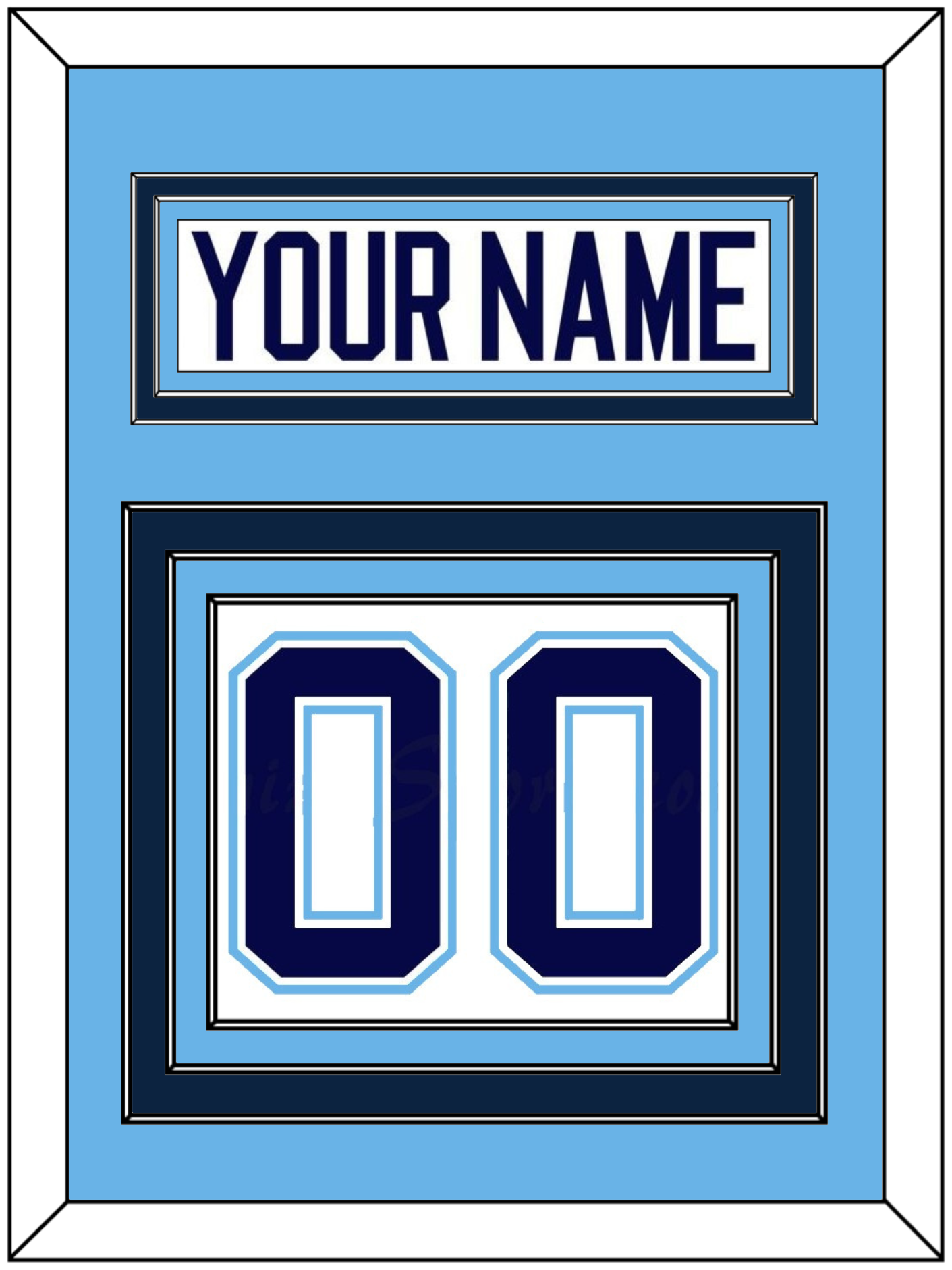 Maine Nameplate & Number (Back) - Home White (1994-2008) - Premier Tier 3