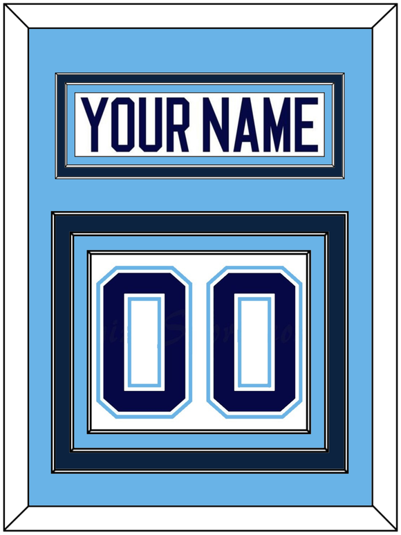 Maine Nameplate & Number (Back) - Home White (1994-2008) - Triple Mat 3