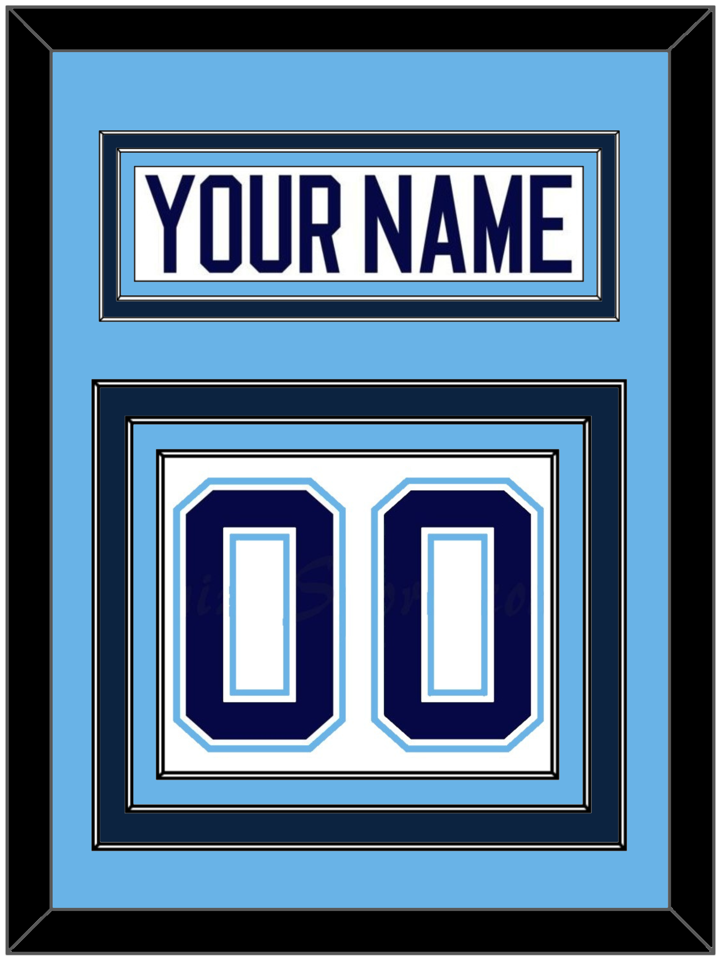 Maine Nameplate & Number (Back) - Home White (1994-2008) - Premier Tier 3