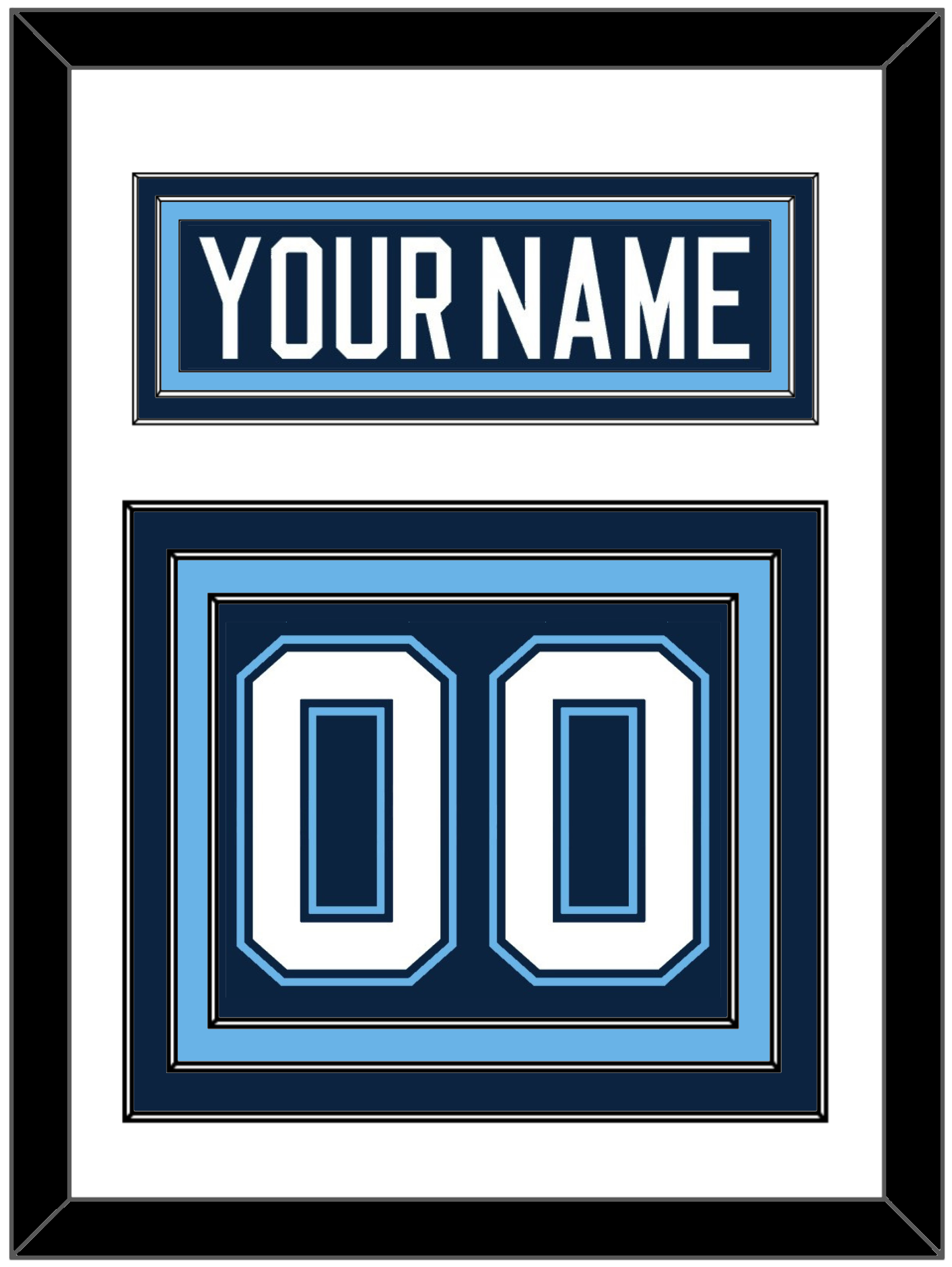 Maine Nameplate & Number (Back) - Road Navy Blue (1994-2008) - Premier Tier 1