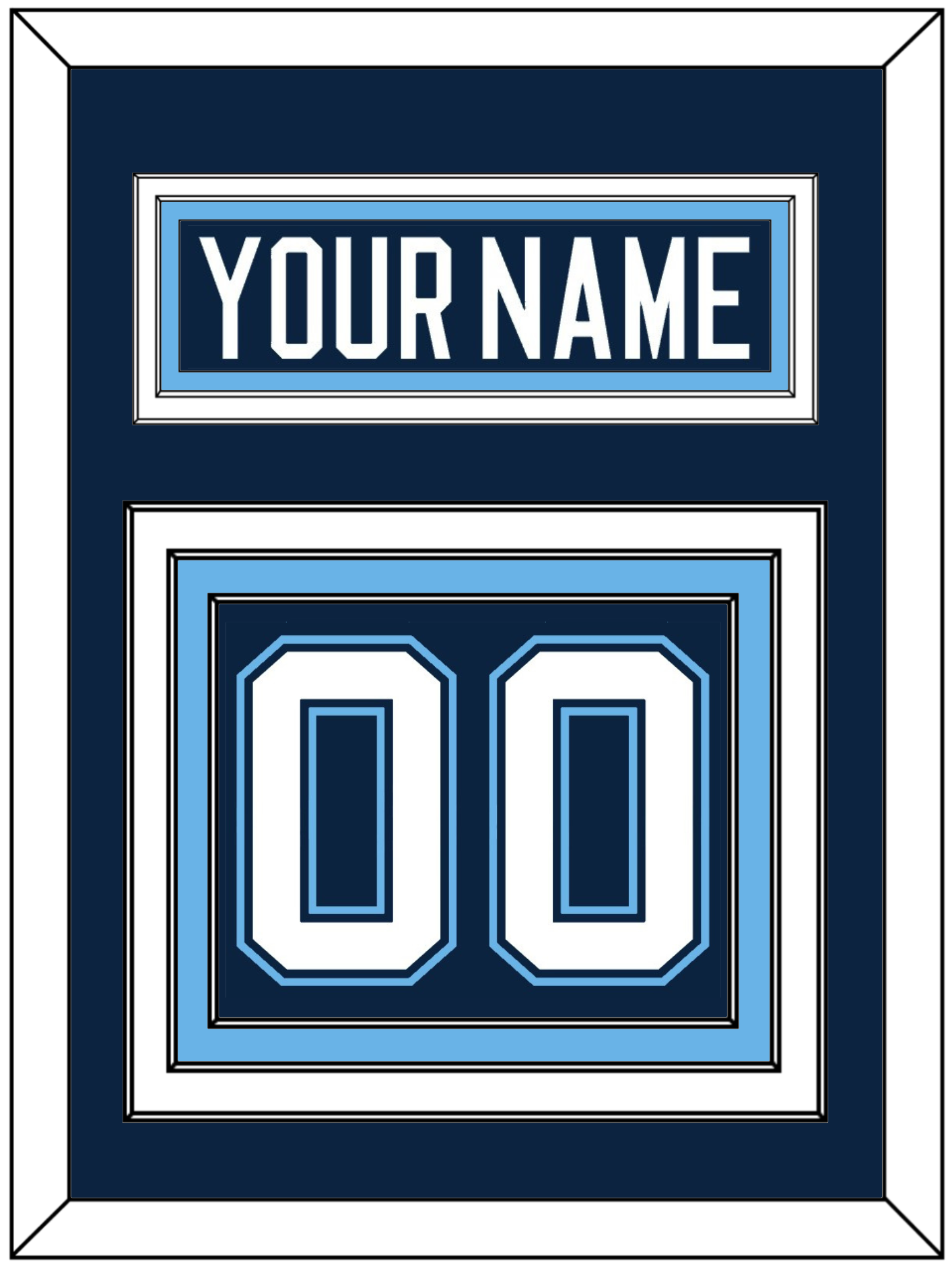 Maine Nameplate & Number (Back) - Road Navy Blue (1994-2008) - Premier Tier 2