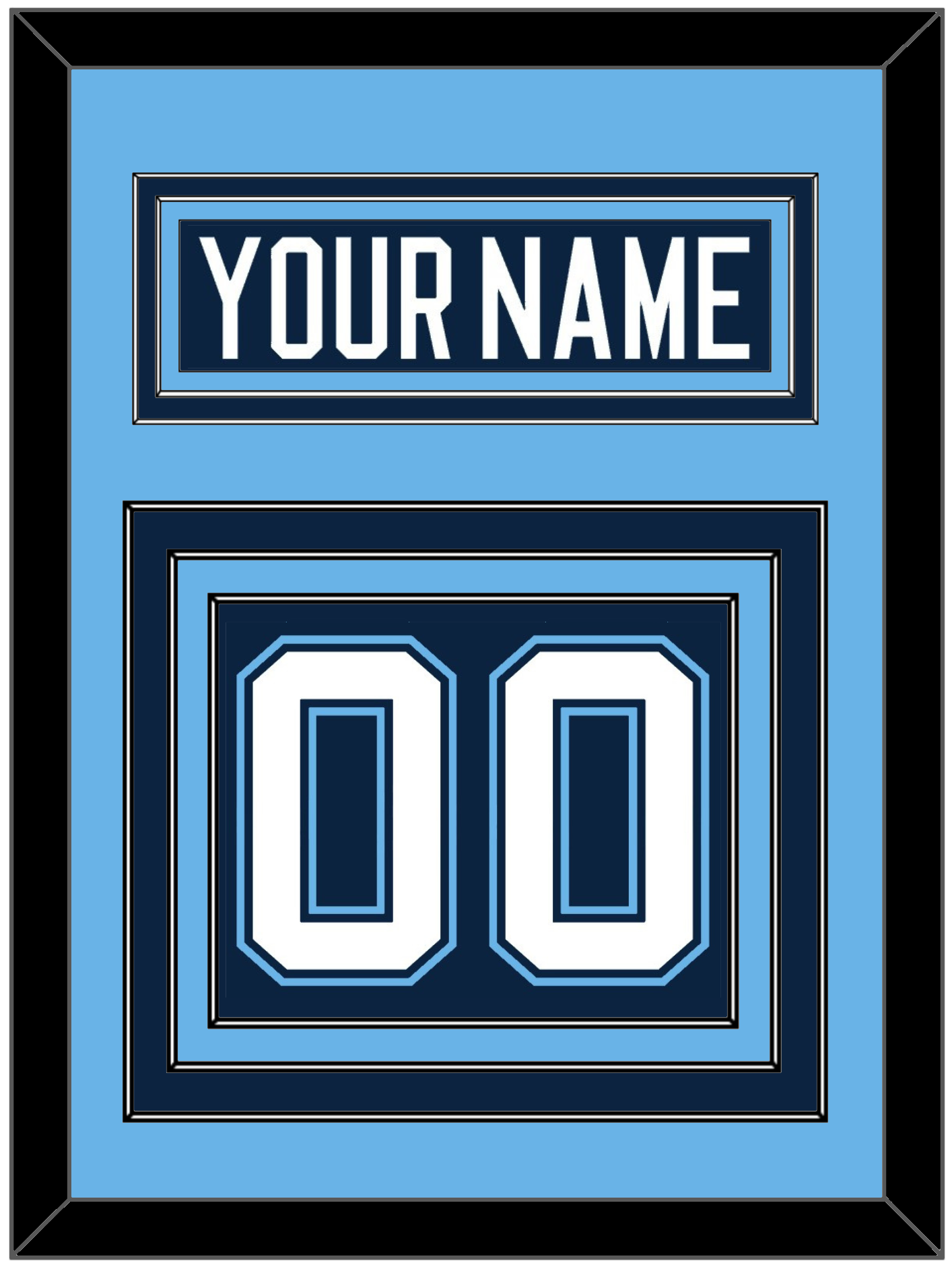 Maine Nameplate & Number (Back) - Road Navy Blue (1994-2008) - Premier Tier 3