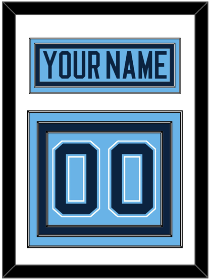 Maine Nameplate & Number (Back) - Alternate Light Blue (2007-2008) - Premier Tier 1