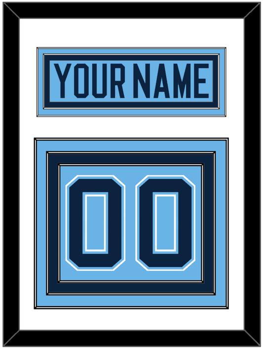Maine Nameplate & Number (Back) - Alternate Light Blue (2007-2008) - Premier Tier 1