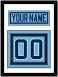 Maine Nameplate & Number (Back) - Alternate Light Blue (2007-2008) - Triple Mat 1