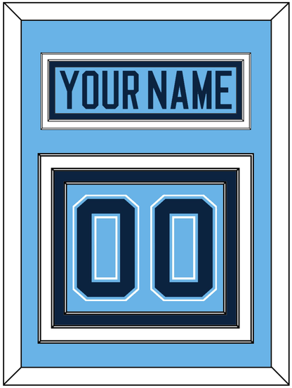 Maine Nameplate & Number (Back) - Alternate Light Blue (2007-2008) - Premier Tier 2
