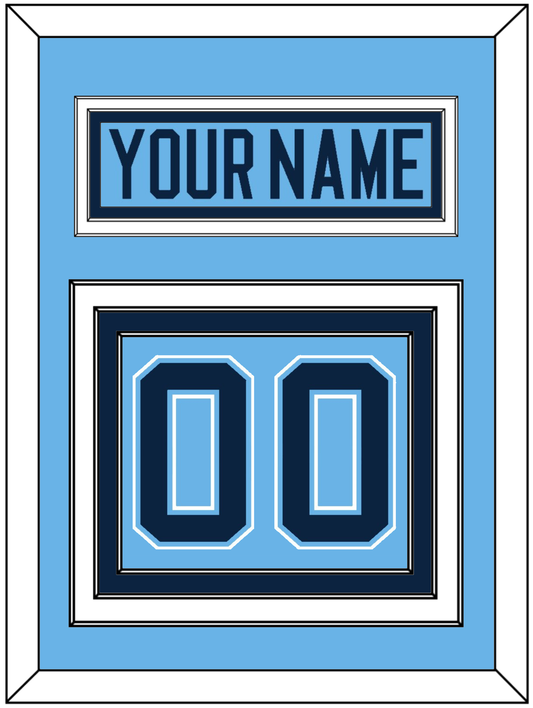 Maine Nameplate & Number (Back) - Alternate Light Blue (2007-2008) - Premier Tier 2