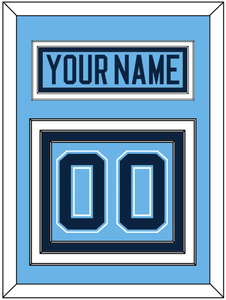 Maine Nameplate & Number (Back) - Alternate Light Blue (2007-2008) - Triple Mat 2