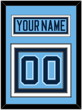 Maine Nameplate & Number (Back) - Alternate Light Blue (2007-2008) - Triple Mat 2