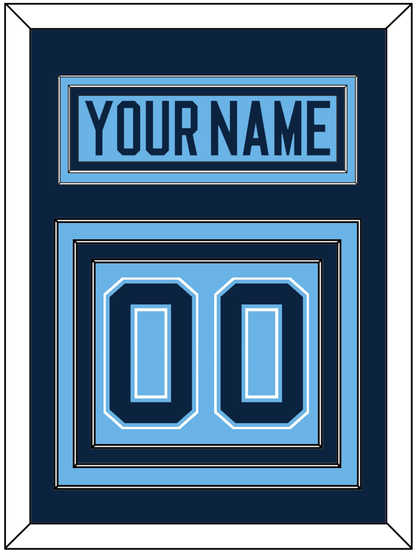 Maine Nameplate & Number (Back) - Alternate Light Blue (2007-2008) - Premier Tier 3