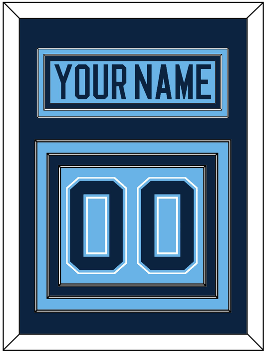 Maine Nameplate & Number (Back) - Alternate Light Blue (2007-2008) - Premier Tier 3
