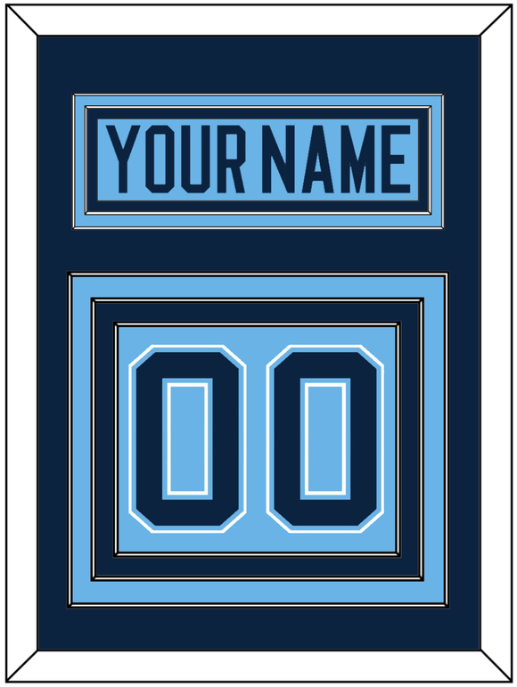 Maine Nameplate & Number (Back) - Alternate Light Blue (2007-2008) - Triple Mat 3