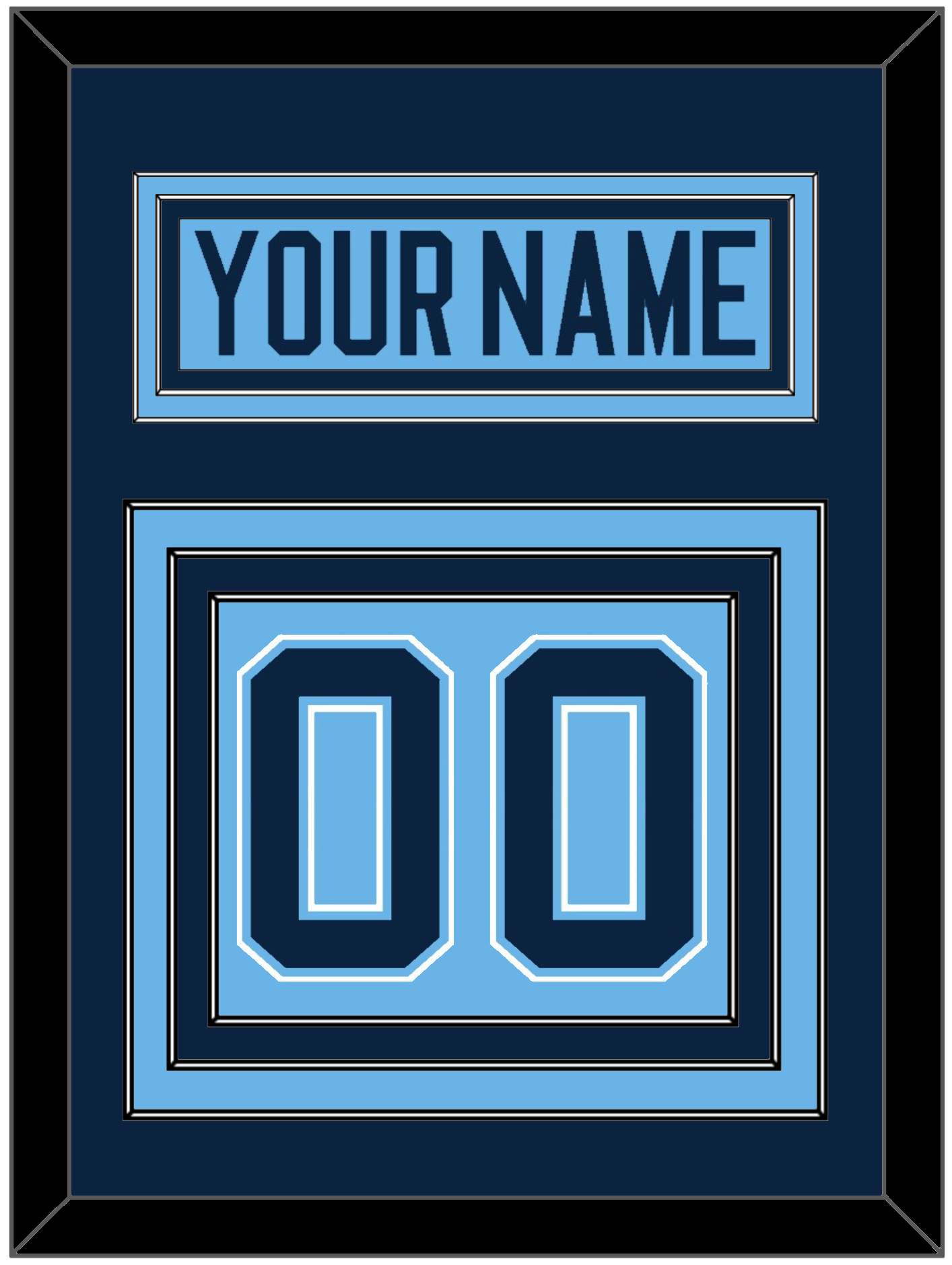 Maine Nameplate & Number (Back) - Alternate Light Blue (2007-2008) - Premier Tier 3