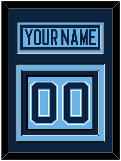 Maine Nameplate & Number (Back) - Alternate Light Blue (2007-2008) - Premier Tier 3