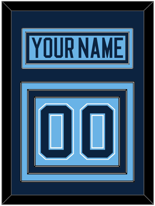 Maine Nameplate & Number (Back) - Alternate Light Blue (2007-2008) - Premier Tier 3