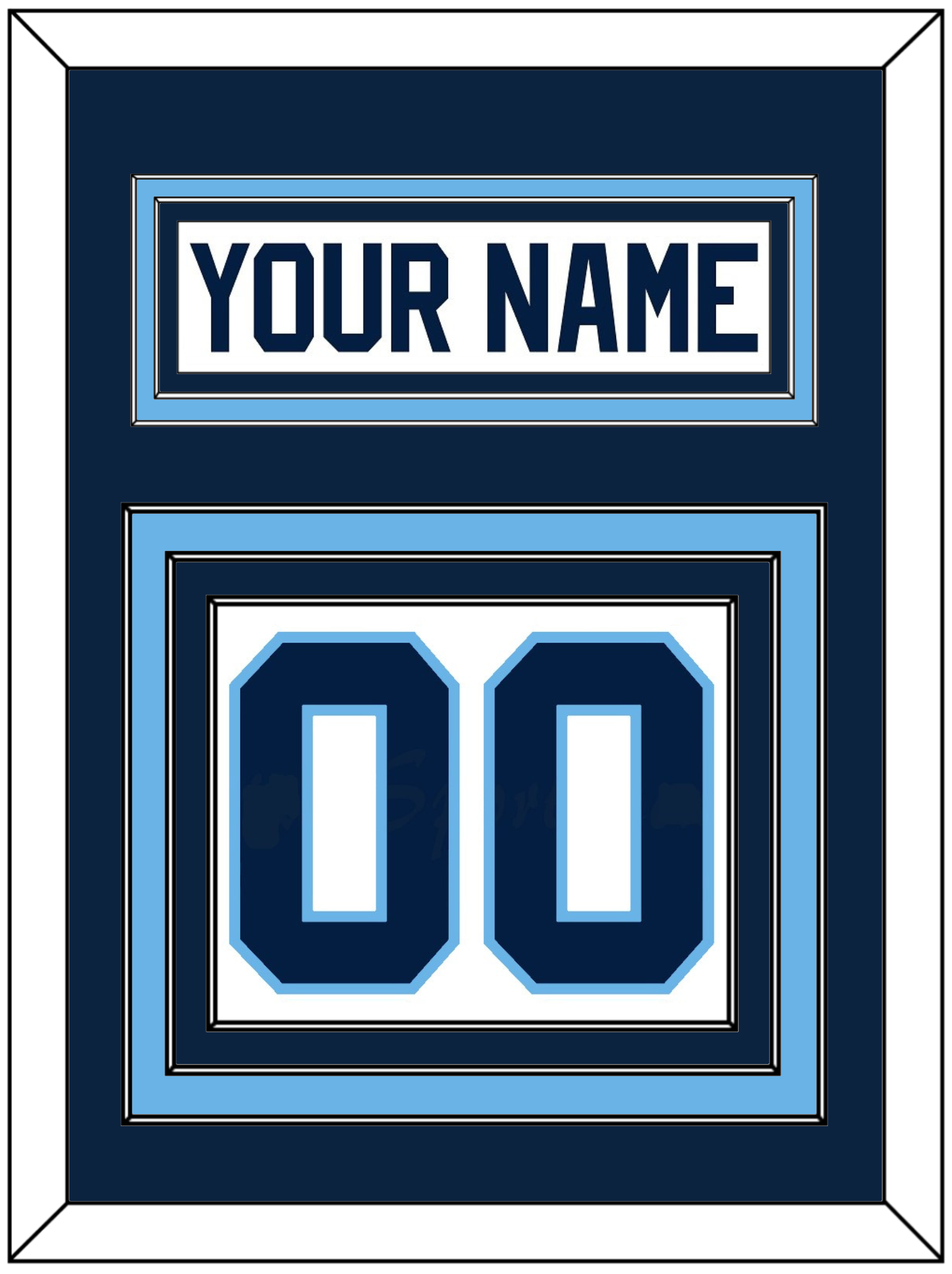 Maine Nameplate & Number (Back) - Home White (1993-1994) - Premier Tier 2