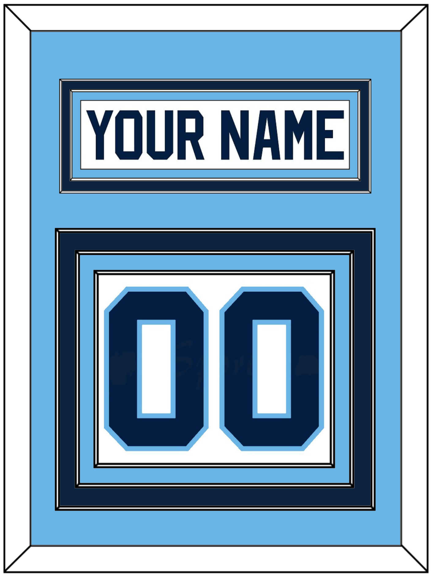 Maine Nameplate & Number (Back) - Home White (1993-1994) - Premier Tier 3