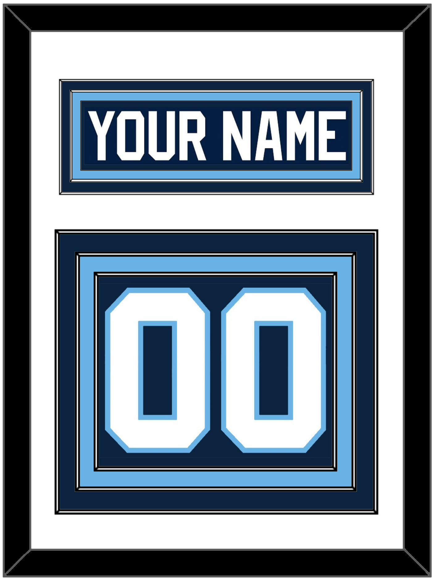 Maine Nameplate & Number (Back) - Road Navy Blue (1993-1994) - Premier Tier 1