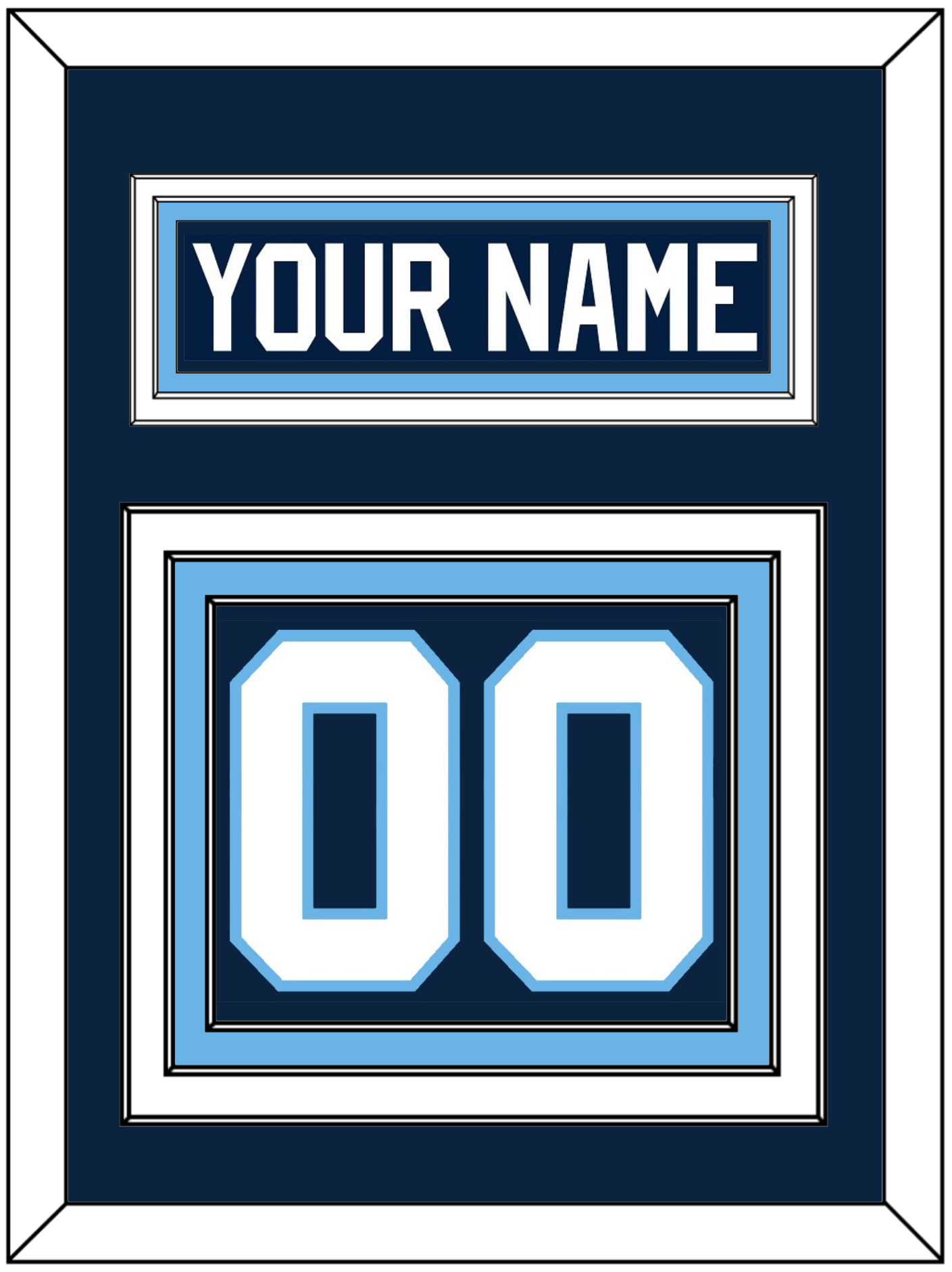 Maine Nameplate & Number (Back) - Road Navy Blue (1993-1994) - Premier Tier 2
