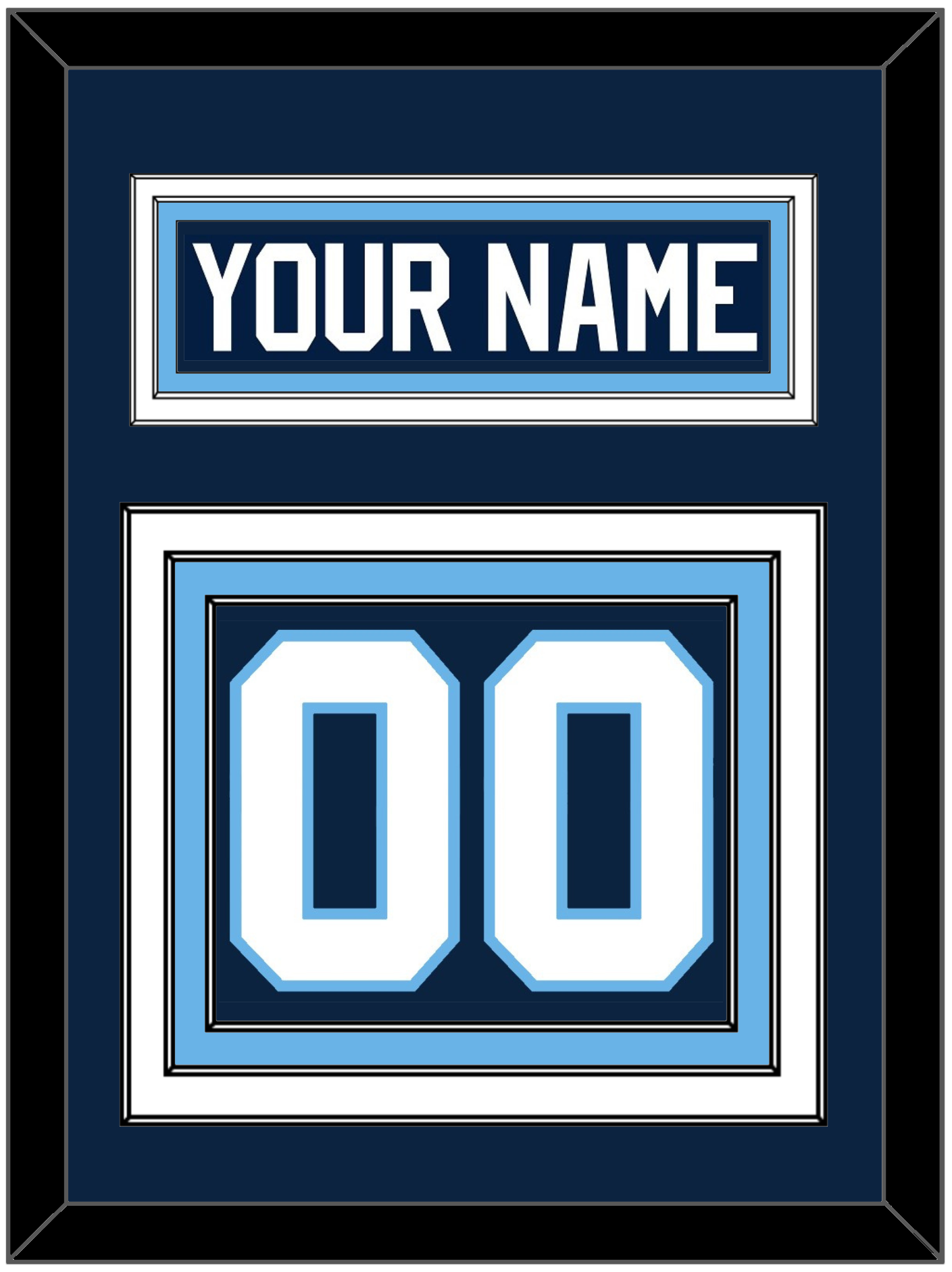 Maine Nameplate & Number (Back) - Road Navy Blue (1993-1994) - Premier Tier 2