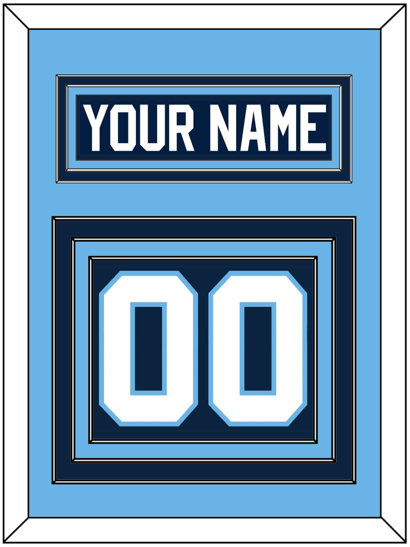 Maine Nameplate & Number (Back) - Road Navy Blue (1993-1994) - Premier Tier 3