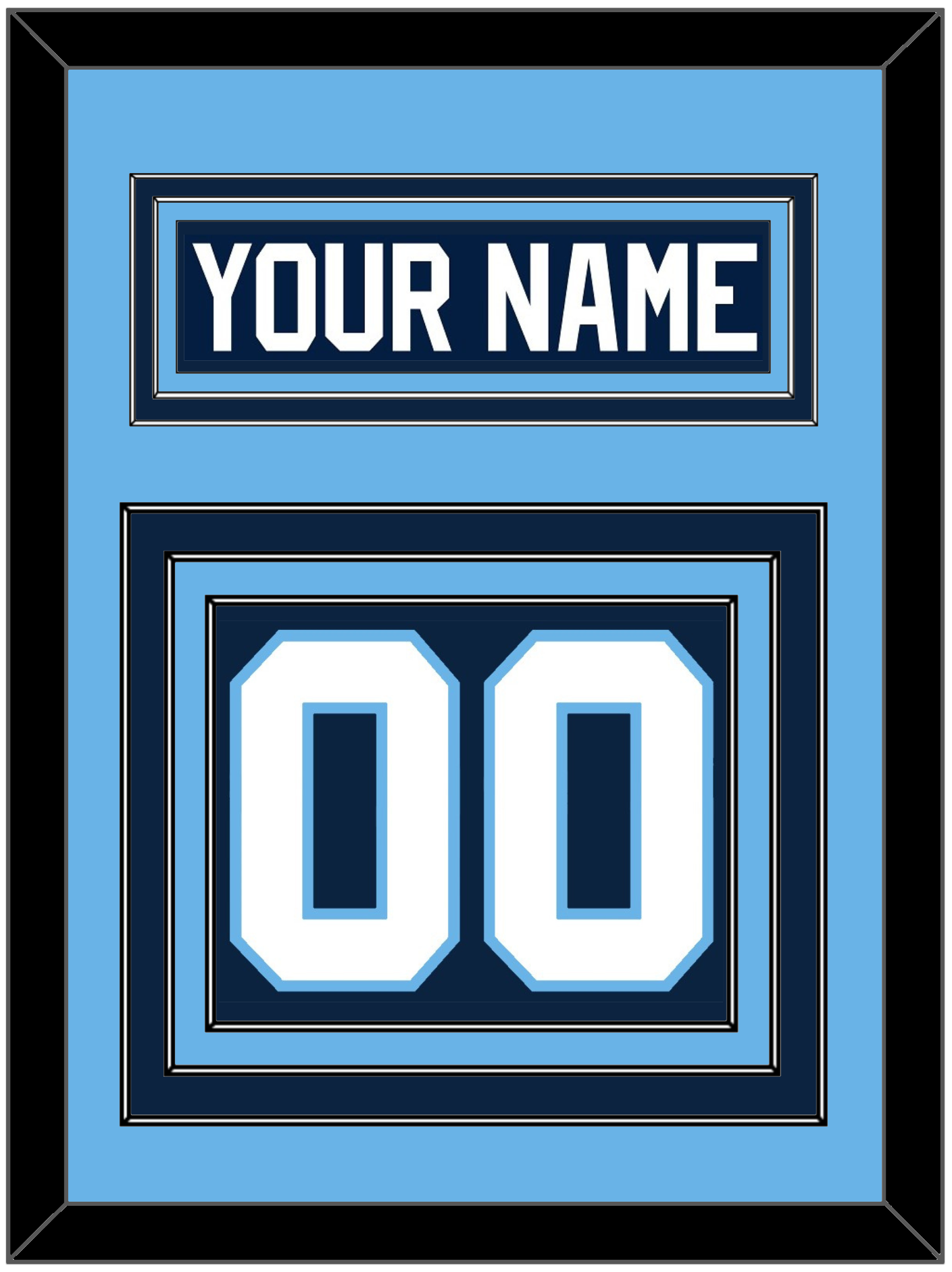 Maine Nameplate & Number (Back) - Road Navy Blue (1993-1994) - Premier Tier 3