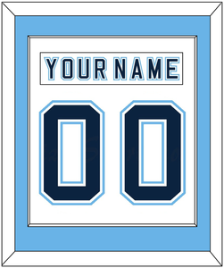 Maine Nameplate & Number (Back) Combined - Home White - Single Mat 1