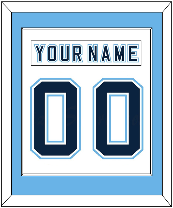 Maine Nameplate & Number (Back) Combined - Home White - Single Mat 1