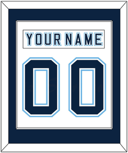 Maine Nameplate & Number (Back) Combined - Home White - Single Mat 2