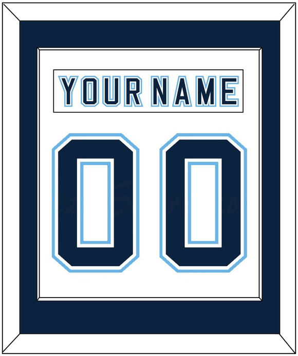 Maine Nameplate & Number (Back) Combined - Home White - Single Mat 2