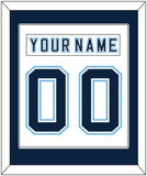 Maine Nameplate & Number (Back) Combined - Home White - Single Mat 2