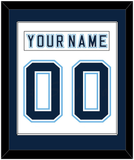 Maine Nameplate & Number (Back) Combined - Home White - Single Mat 2