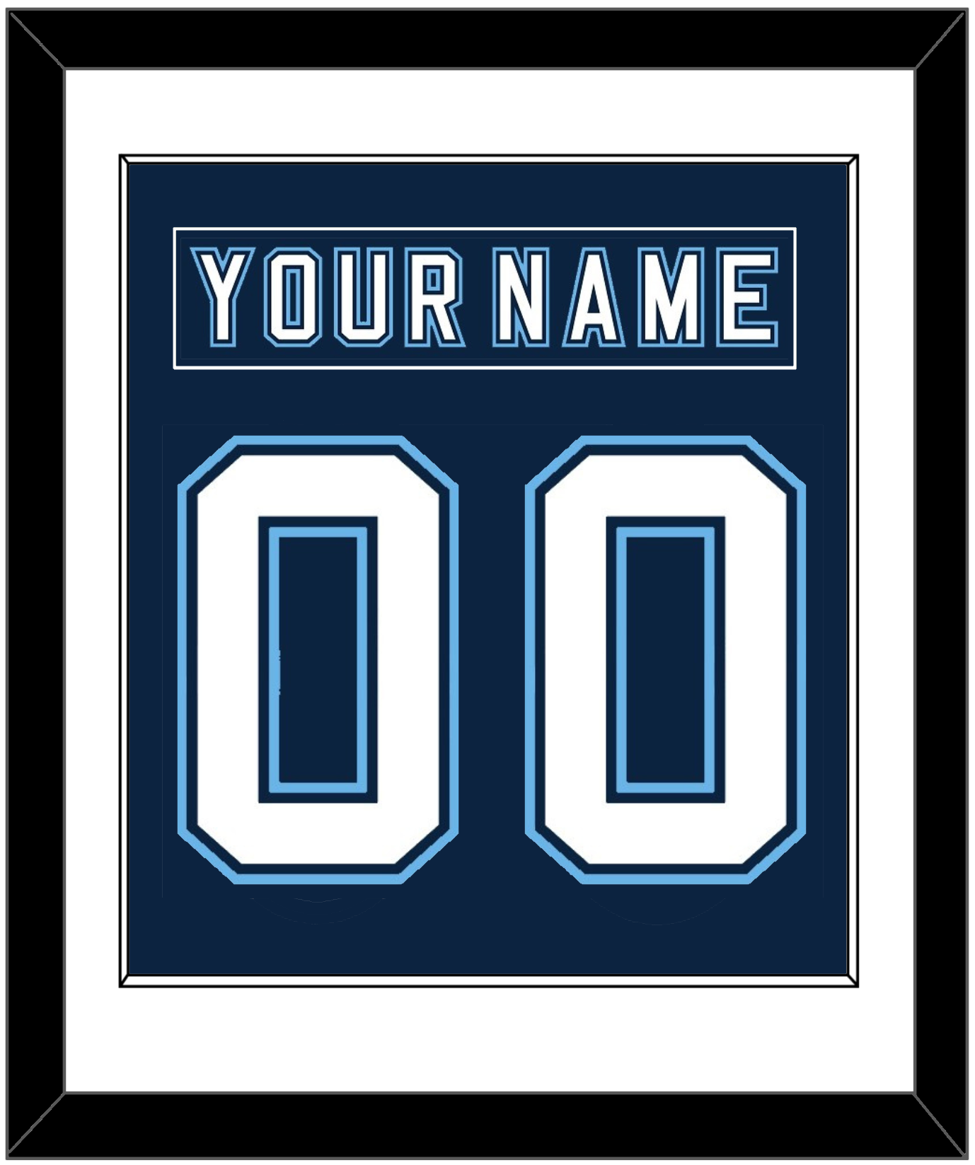Maine Nameplate & Number (Back) Combined - Road Navy Blue - Essential Tier 1