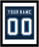 Maine Nameplate & Number (Back) Combined - Road Navy Blue - Single Mat 1